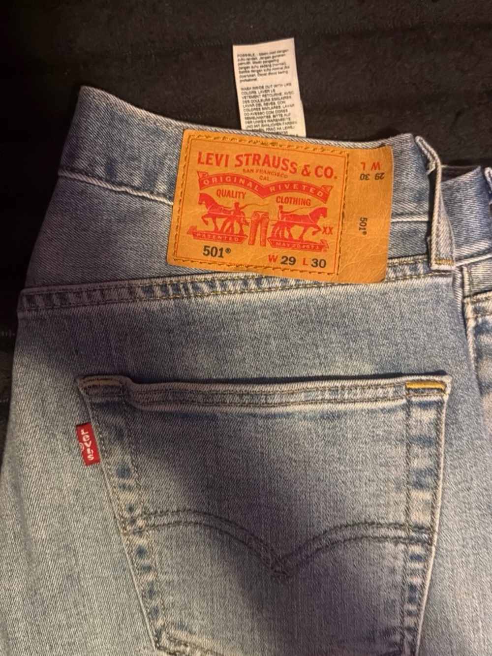 Levi's 501 Original Fit Mens Jeans - Light Blue